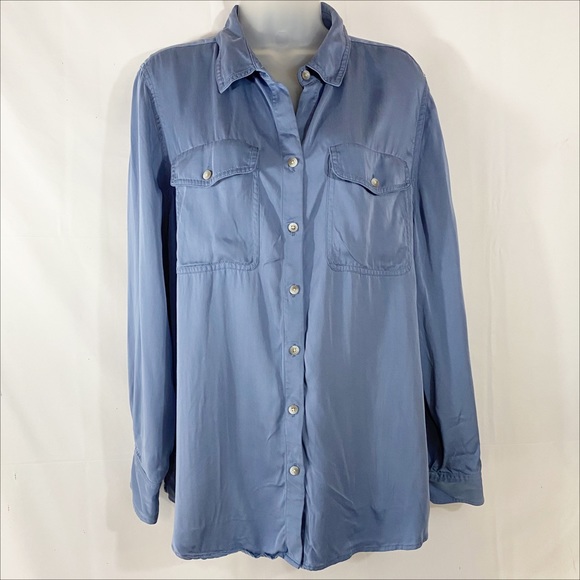 Chico's Tops - Chico’s | Lightweight Blue Button Down Top